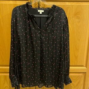Tamara H dressy blouse black with flowers